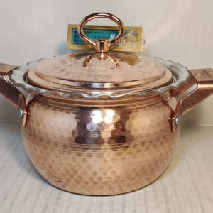 قابلمه خمره ای لب کنگره مسی دهنه 19