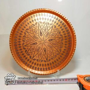 سینی طرحدار قرمز زنجان 24سانت