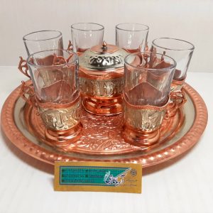 ست چایخوری مس-دورنگ گرد