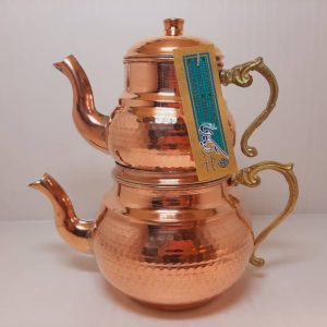 کتری قوری زنجانی دسته برنجی 22س