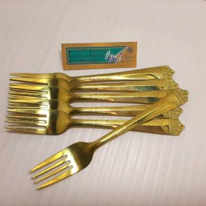 چنگال برنجی غذاخوری-6عددی