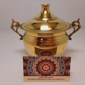 قندان برنجی دربدار ساده 13سانتیمتر