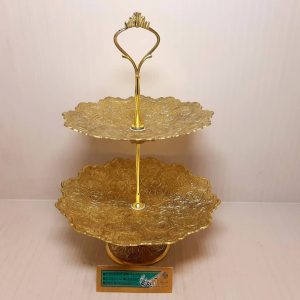 شیرینی دوطبقه برنجی 29سانت