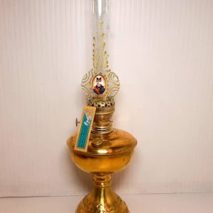 چراغ گردسوز برنجی طرحدار 50 سانتی