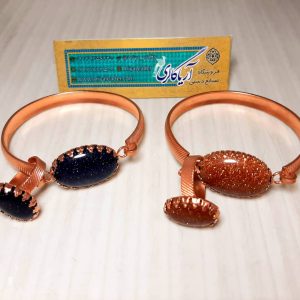 دستبند انگشتر نگین سنگ مسی