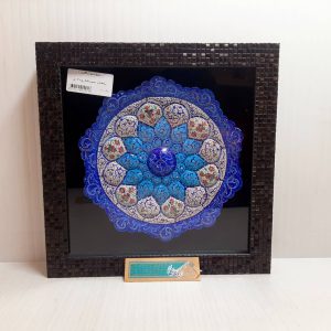 بشقاب میناکاری با قاب 27*27 سانت