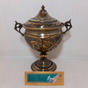 قندان آنتیک دربدار پایه دار