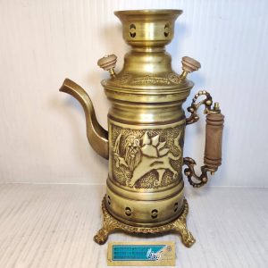 کتری آنتیک ذغالی قلم شکاری