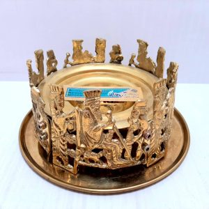 منقل برنجی 14 با سینی 19س