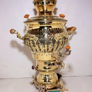 سماور برنجی 6لیتری گازی