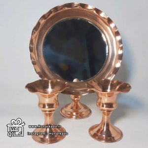 آینه شمعدان مسی 20سانت نانو