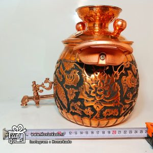 کتری مسی قلم دست شیردار 4لیتری