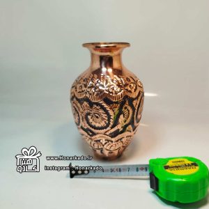 گلدان مس تپل قلم 17سانت