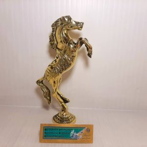 مجسمه اسب برنجی پایه دار 20سانتیمتر