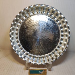 سینی گرد چکشی سفید-سایز3-30س