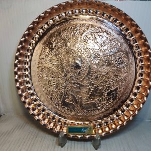 سینی گرد طرحدار قرمز 44س-سایز5