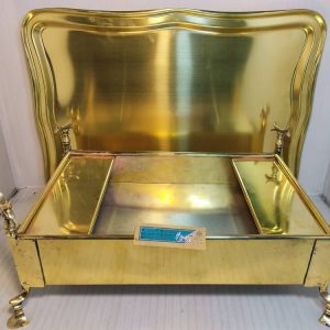 منقل 20*31*45 برنجی ساده با سینی 37*52