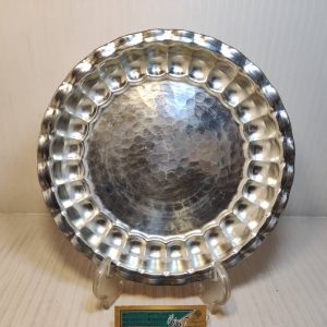 سینی گرد چکشی سفید-سایز2-25س