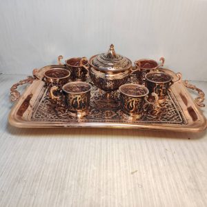 ست چایخوری مس اعلا چهارگوش