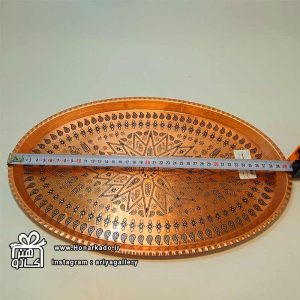 سینی بیضی قرمز زنجان 41س