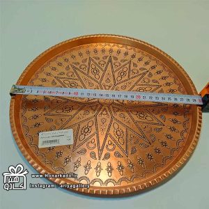 سینی طرحدار قرمز زنجان 29س