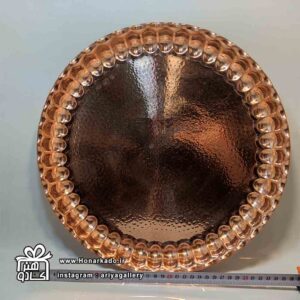 سینی گرد چکشی قرمز-سایز4-36سانت