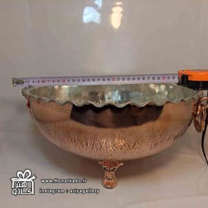 کاسه طرحدار 32سانت دسته پایه دار