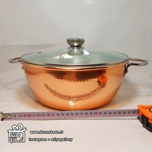 قابلمه مسی درب پیرکس نانو 29سانت