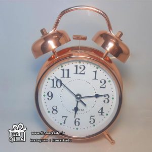 ساعت رومیزی رنگ مس زنگدار 15 سانت