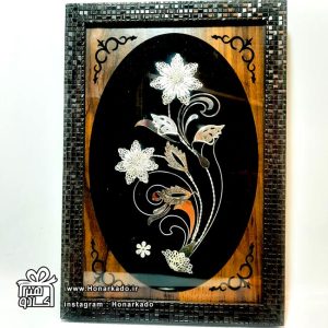 قاب دو گل آب نقره